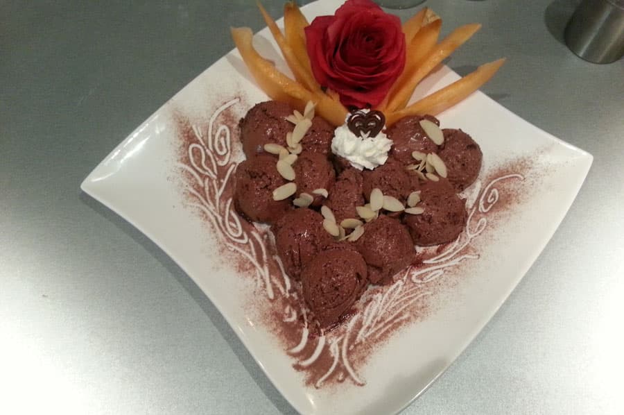 Frisch angerichtetes Gericht im Ristorante Caruso